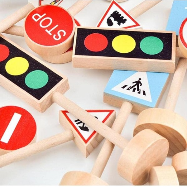 Anaokulu Ahşap Trafik İşaretleri