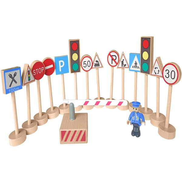 Ahşap Trafik İşaretleri 16 Parça