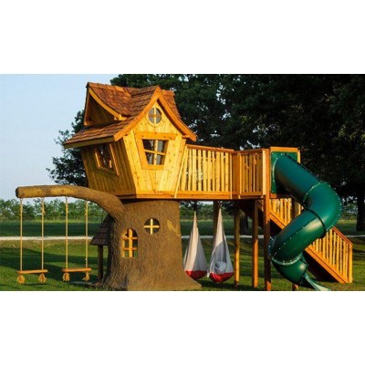 Ev tipi Ahşap Oyun Parkı
