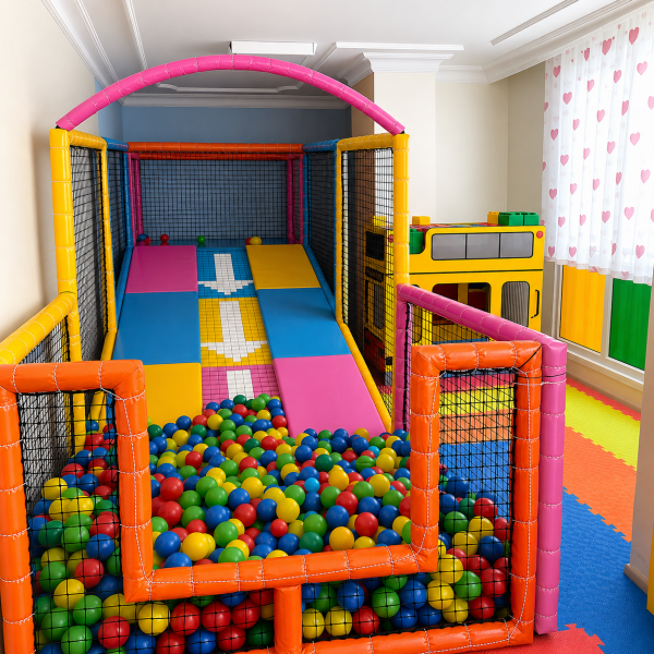 Top Havuzlu Soft Play Roller Kaydırak Oyun Parkı