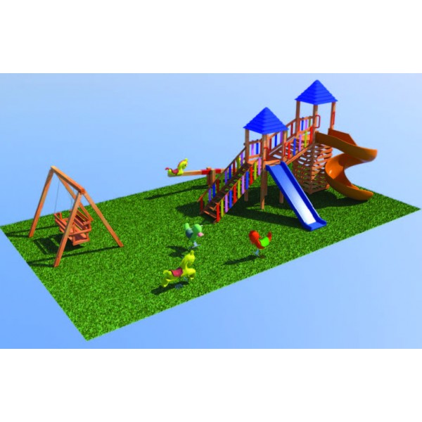 Ahşap Çocuk Oyun Parkı Seti