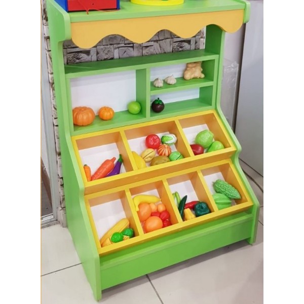 Renkli Sebze Pazarı Standı