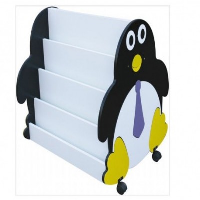 Penguen Figürlü Kitaplık