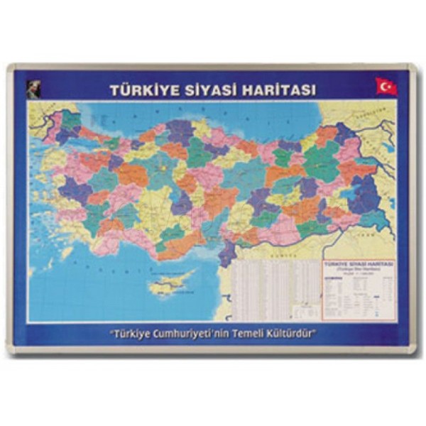 Türkiye Siyasi Haritası 70X100 CM