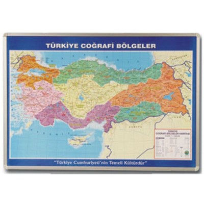 Türkiye Coğrafi Bölgeler Haritası 70x100 cm - Eğitim İçin