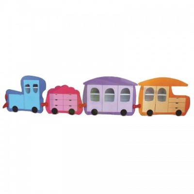 Tren Dolap 400x105x37 cm: Anaokulları İçin Eğlenceli Depolama