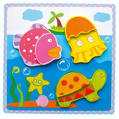 Mutlu Deniz 3D Puzzle: Deniz Altında Eğlenceli Keşif
