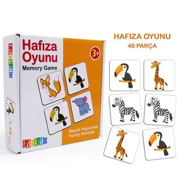 Neşeli Hayvanlar Hafıza Oyunu - Zihin Açıcı Aktivite
