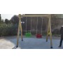 Ahşap Dış Mekan İkili Salıncak