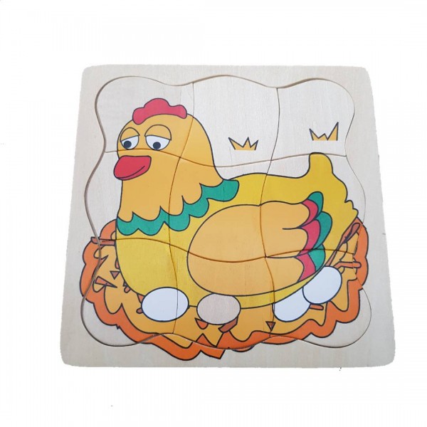 Kat Kat Tavuk Puzzle Eğlenceli ve Eğitici Aktivite