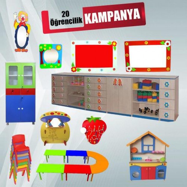 Eğlenceli ve Düzenli Eğitim: Anaokulu Sınıfı Konsepti 20 Kişilik