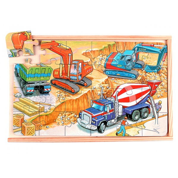 İş Makinaları Puzzle 4 Lü Set: