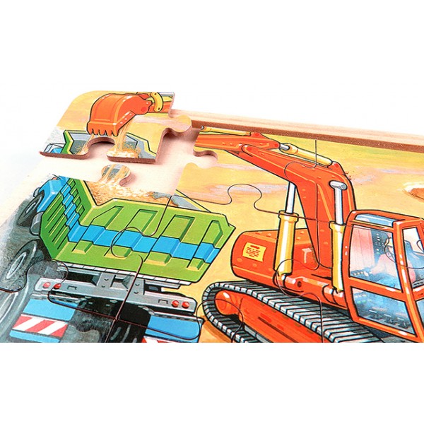 İş Makinaları Puzzle 4 Lü Set: