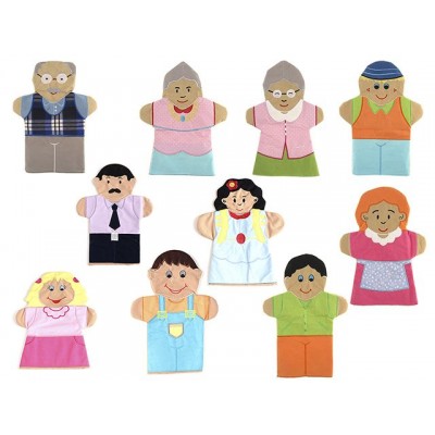 Kumaş Aile Kukla Seti (10'lu)