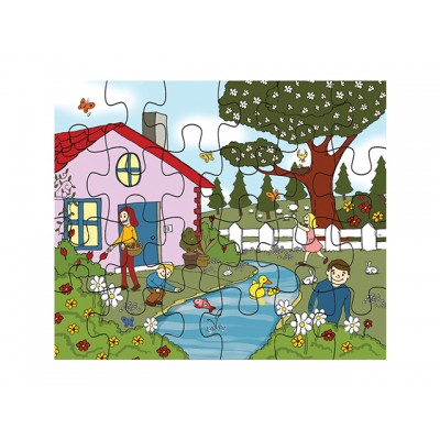 Mevsimler Puzzle - İlkbahar (48 Parça): Öğretici Oyun