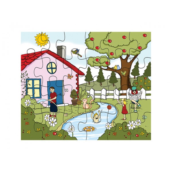 Mevsimler Puzzle - Yaz (48 Parça): Öğrenirken Eğlenin!