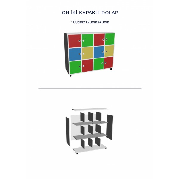 Dolap 12 Kapaklı
