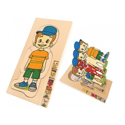 Vücudumuz Katmanları Erkek Puzzle