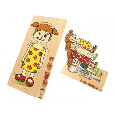 Vücudumuz Katmanları kız Puzzle